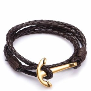 Anchor Bracelets | Mens Anchor Leather Bracelet – 3 Styles Anchor Bracelets Anchor Bracelets