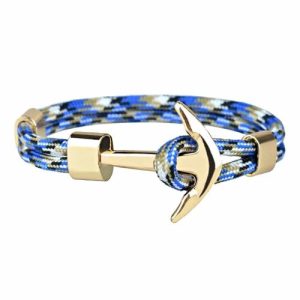 Anchor Bracelets | Mens Blue Gold Anchor Bracelet Anchor Bracelets Anchor Bracelets