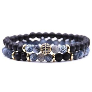 Beaded Bracelets | Mens Blue Sub Zero Bracelet Set Beaded Bracelets Beaded Bracelets