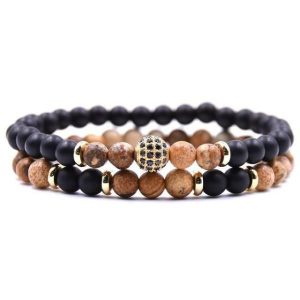 Beaded Bracelets | Mens Wooden Sub Zero Bracelet Set Beaded Bracelets Beaded Bracelets