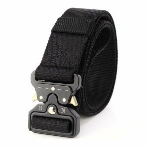 Belts | Mens Black Nylon Web Belt Accessories Belts