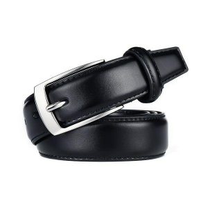 Belts | Mens Classic Black Leather Belt Accessories Belts