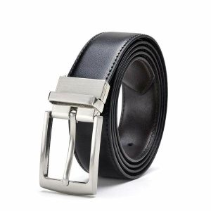 Belts | Mens Reversible Leather Belt Black Accessories Belts