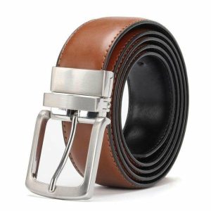 Belts | Mens Reversible Leather Belt Brown Accessories Belts