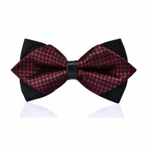 Bow ties | Mens Black Red Pre-Tied Diamond Bow Tie Accessories Bow ties