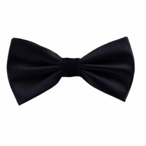 Bow ties | Mens Black Silk Pre-Tied Bow Tie Accessories Bow ties