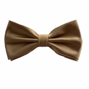 Bow ties | Mens Gold Silk Pre-Tied Bow Tie Accessories Bow ties