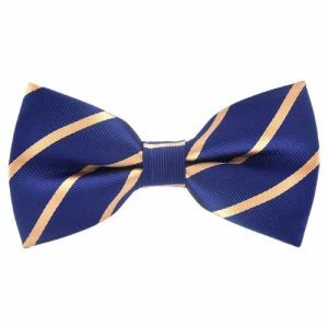 Bow ties | Mens Gold Striped Bow Tie Accessories Bow ties