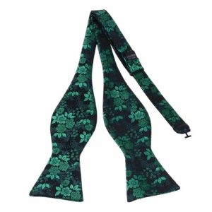 Bow ties | Mens Green Floral Silk Self-Tie Bow Tie Accessories Bow ties