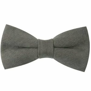 Bow ties | Mens Grey Cotton Pre-Tied Bow Tie Accessories Bow ties