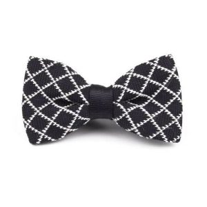 Bow ties | Mens Knitted Bow Tie Black/White Accessories Bow ties