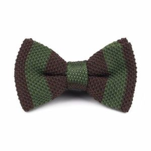 Bow ties | Mens Knitted Bow Tie Brown/Olive Accessories Bow ties