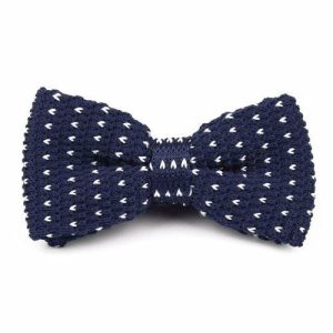 Bow ties | Mens Knitted Bow Tie Navy Accessories Bow ties