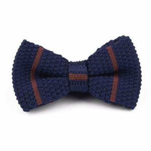 Bow ties | Mens Knitted Bow Tie Navy/Brown Accessories Bow ties