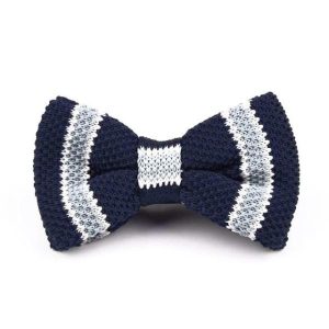 Bow ties | Mens Knitted Bow Tie Navy/Grey Accessories Bow ties