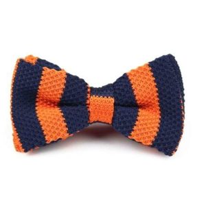 Bow ties | Mens Knitted Bow Tie Navy/Orange Accessories Bow ties