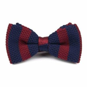 Bow ties | Mens Knitted Bow Tie Navy/Red Accessories Bow ties