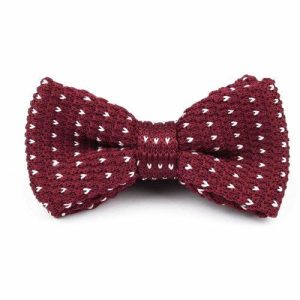 Bow ties | Mens Knitted Bow Tie Red Accessories Bow ties