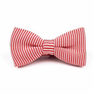 Bow ties | Mens Knitted Bow Tie Red Striped Accessories Bow ties