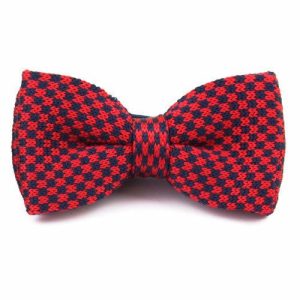 Bow ties | Mens Knitted Bow Tie Red/Navy Accessories Bow ties