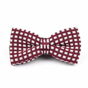 Bow ties | Mens Knitted Bow Tie Red/White Accessories Bow ties