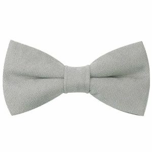 Bow ties | Mens Light Grey Cotton Pre-Tied Bow Tie Accessories Bow ties