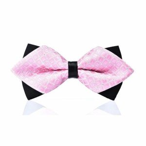 Bow ties | Mens Light Pink Pre-Tied Diamond Bow Tie Accessories Bow ties