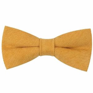 Bow ties | Mens Mustard Cotton Pre-Tied Bow Tie Accessories Bow ties