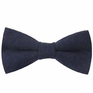 Bow ties | Mens Navy Blue Cotton Pre-Tied Bow Tie Accessories Bow ties