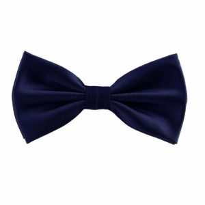 Bow ties | Mens Navy Blue Silk Pre-Tied Bow Tie Accessories Bow ties