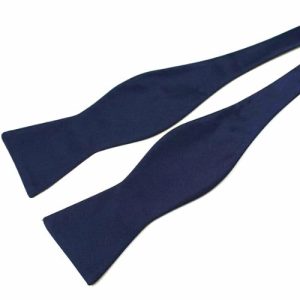 Bow ties | Mens Navy Blue Silk Self-Tie Bow Tie Accessories Bow ties