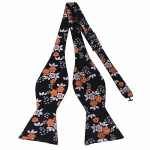 Bow ties | Mens Orange Floral Silk Self-Tie Bow Tie Accessories Bow ties