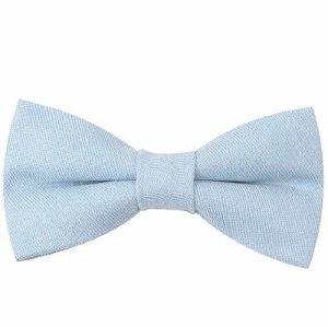 Bow ties | Mens Pastel Blue Cotton Pre-Tied Bow Tie Accessories Bow ties