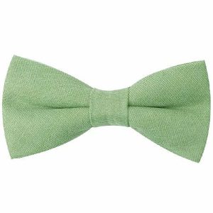 Bow ties | Mens Pastel Green Cotton Pre-Tied Bow Tie Accessories Bow ties