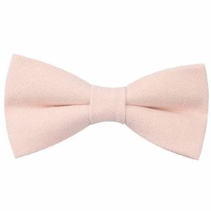 Bow ties | Mens Pastel Pink Cotton Pre-Tied Bow Tie Accessories Bow ties