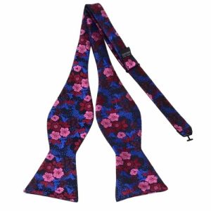 Bow ties | Mens Pink Floral Silk Self-Tie Bow Tie Accessories Bow ties