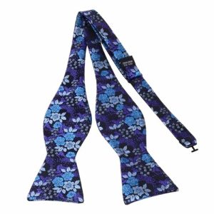 Bow ties | Mens Purple Floral Silk Self-Tie Bow Tie Accessories Bow ties