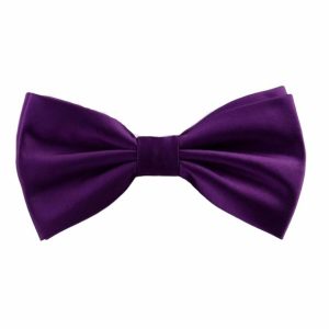 Bow ties | Mens Purple Silk Pre-Tied Bow Tie Accessories Bow ties