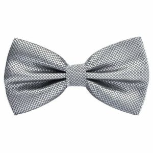 Bow ties | Mens Silver Deluxe Pre-Tied Bow Tie Accessories Bow ties