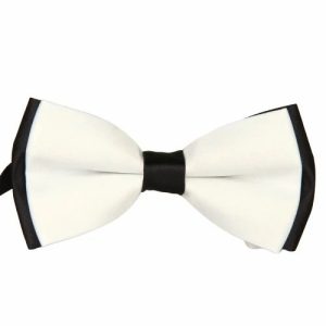 Bow ties | Mens White & Black Formal Bow Tie Accessories Bow ties