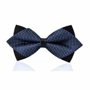 Bow ties | Mens White Blue Pre-Tied Diamond Bow Tie Accessories Bow ties