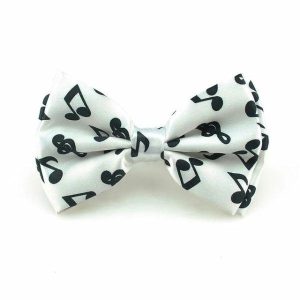 Bow ties | Mens White Musical Note Pre-Tied Bow Tie Accessories Bow ties