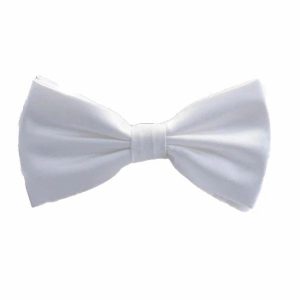 Bow ties | Mens White Silk Pre-Tied Bow Tie Accessories Bow ties