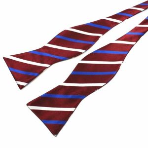 Bow ties | Mens Wine Striped Silk Self-Tie Bow Tie Accessories Bow ties