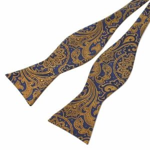 Bow ties | Mens Yellow Blue Silk Self-Tie Bow Tie Accessories Bow ties