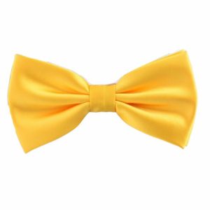 Bow ties | Mens Yellow Silk Pre-Tied Bow Tie Accessories Bow ties