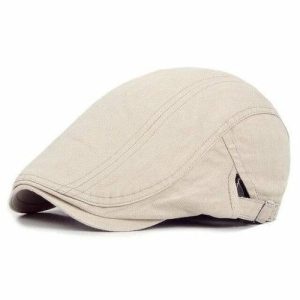 Caps & Hats | Mens Beige Cotton Flat Cap Accessories Caps & Hats