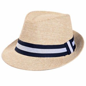 Caps & Hats | Mens Beige Straw Fedora Accessories Caps & Hats