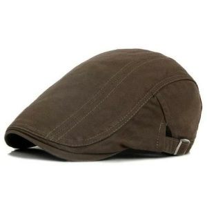 Caps & Hats | Mens Brown Cotton Flat Cap Accessories Caps & Hats