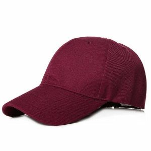 Caps & Hats | Mens Burgundy Basic Cap Accessories Caps & Hats